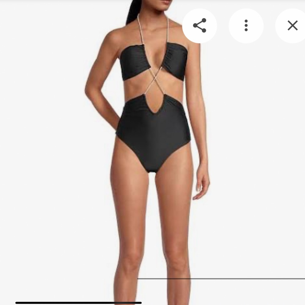 Ramy Brook Elegant Black Cut-Out One Piece